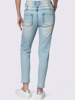 Mandarin Jeans|Pantalons<Jean ourlet tendance