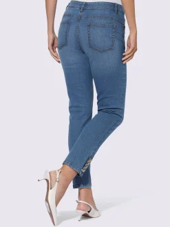 Ashley Brooke Jeans|Pantalons<Jean push-up avec œillets et chaînes décoratives