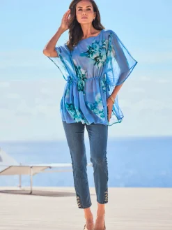 Ashley Brooke Jeans|Pantalons<Jean push-up avec œillets et chaînes décoratives