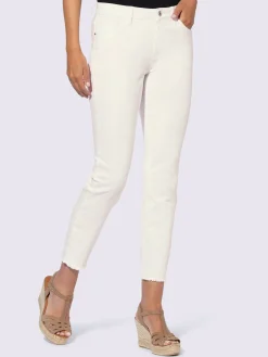 Linea Tesini Jeans|Pantalons<Jean push-up broderie ton sur ton