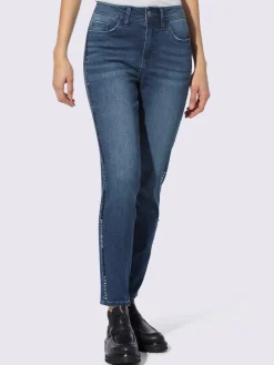 Mandarin Jeans|Pantalons<Jean push-up rivets décoratifs tendance le long des coutures latérales