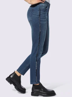 Mandarin Jeans|Pantalons<Jean push-up rivets décoratifs tendance le long des coutures latérales