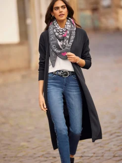 Mandarin Jeans|Pantalons<Jean push-up rivets décoratifs tendance le long des coutures latérales