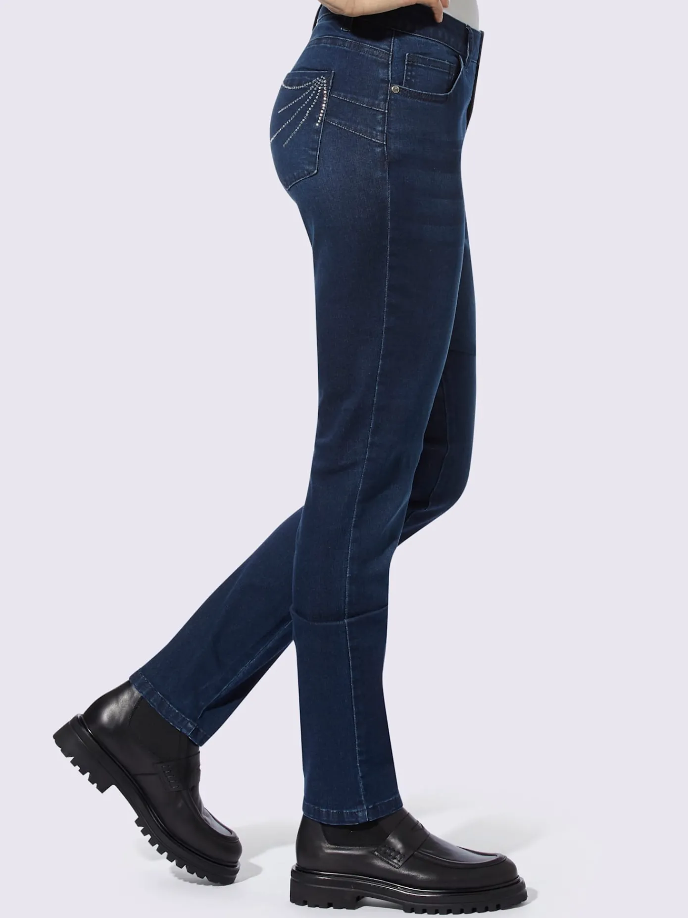 Rick Cardona Jeans|Pantalons<Jean skinny avec petites pierres brillantes fantaisie