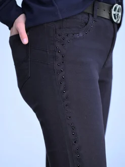 Rick Cardona Pantalons<Jean skinny pierres brillantes fantaisie devant
