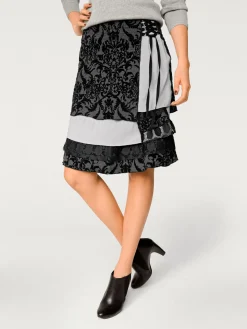 Ashley Brooke Jupes<Jupe à niveaux coupe légèrement évasée