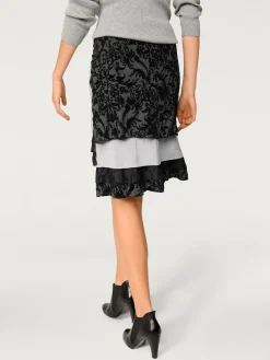 Ashley Brooke Jupes<Jupe à niveaux coupe légèrement évasée
