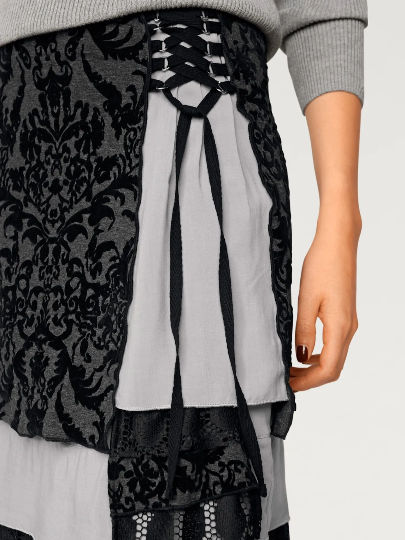 Ashley Brooke Jupes<Jupe à niveaux coupe légèrement évasée