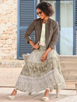 Linea Tesini Jupes<Jupe à niveaux motif imprimé exclusif