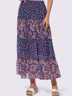 Linea Tesini Jupes<Jupe à niveaux qualité tissée