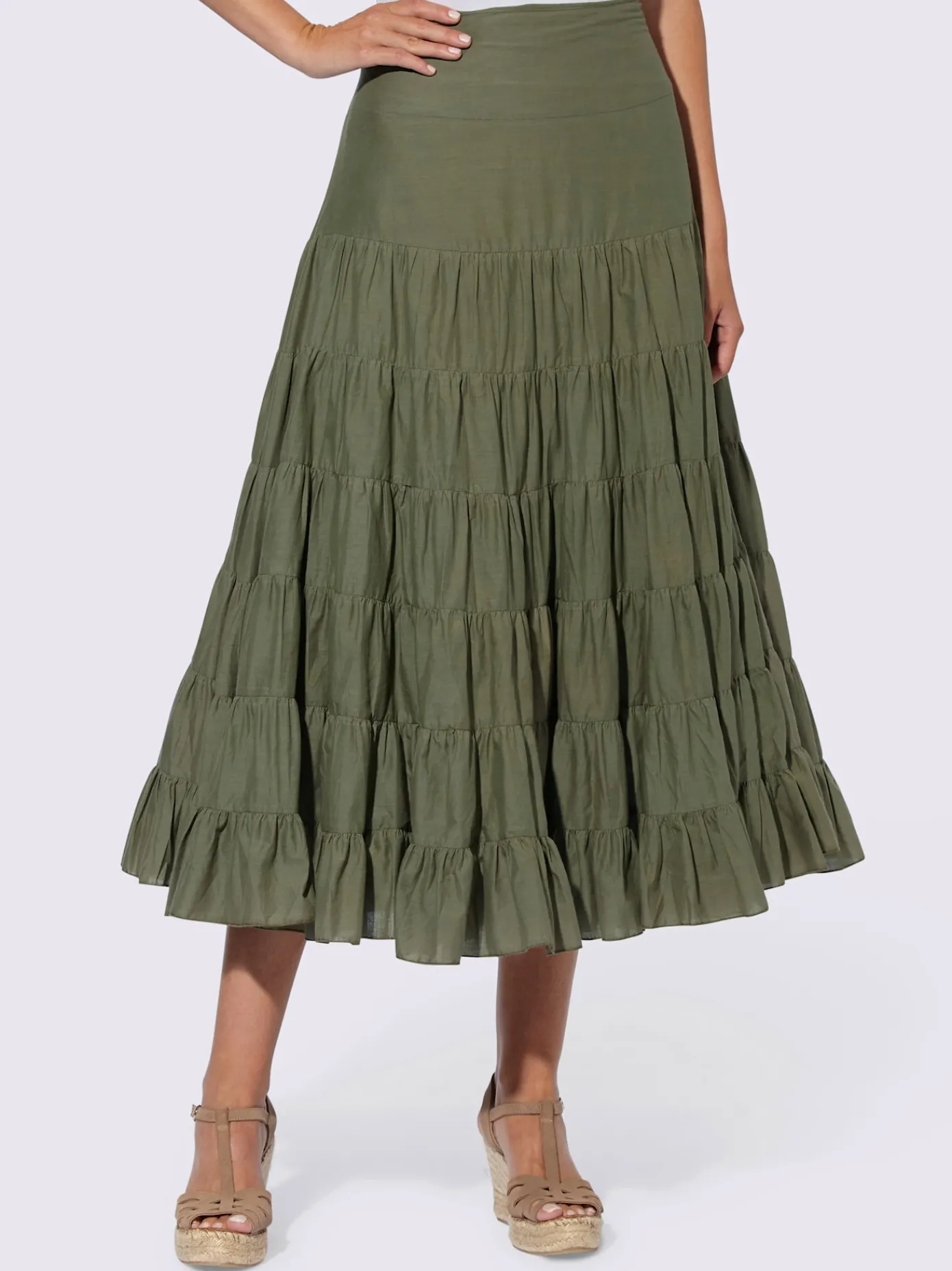 Linea Tesini Jupes<Jupe à niveaux superbe jupe à volants