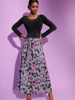 Creation L Jupes<Jupe à panneaux qualité tissée