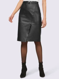 Ashley Brooke Jupes<Jupe en cuir 100% cuir agneau nappa