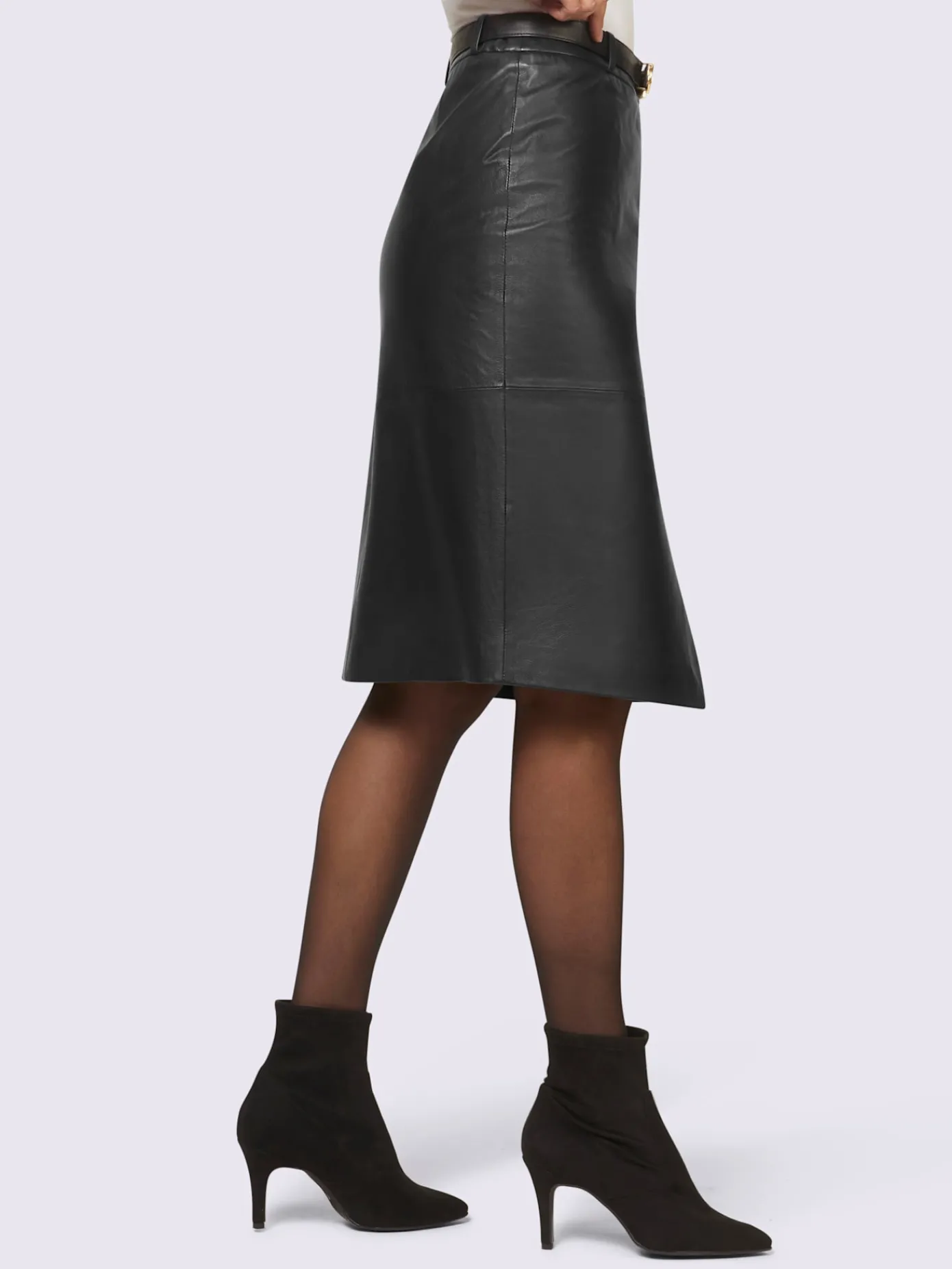 Ashley Brooke Jupes<Jupe en cuir 100% cuir agneau nappa