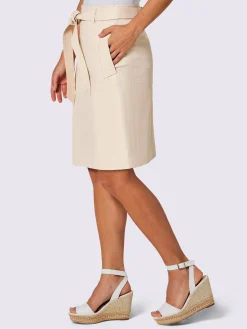 CREATION L PREMIUM Jupes<Jupe en cuir pur cuir d'agneau nappa