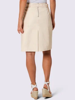 CREATION L PREMIUM Jupes<Jupe en cuir pur cuir d'agneau nappa