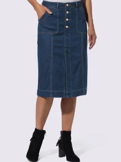 Jupes<Jupe en jean pur coton