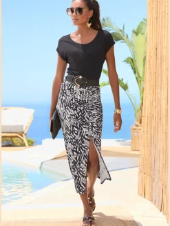 LASCANA Jupes<Jupe en jersey ceinture avec élastique fin intégré