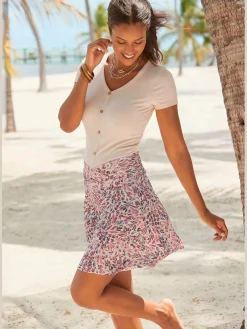 Vivance Jupes<Jupe en jersey ceinture en v devant