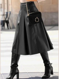 LASCANA Jupes<Jupe en matière synthétique jupe en synthétique avec plis intégrés