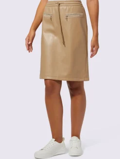 Creation L Jupes<Jupe en synthétique imitation cuir souple