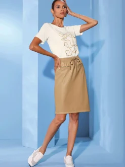 Creation L Jupes<Jupe en synthétique imitation cuir souple