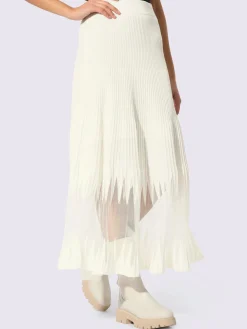 Creation L Jupes<Jupe en tricot coupe en a