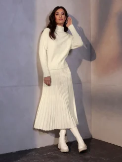 CREATION L PREMIUM Jupes<Jupe en tricot pure laine mérinos