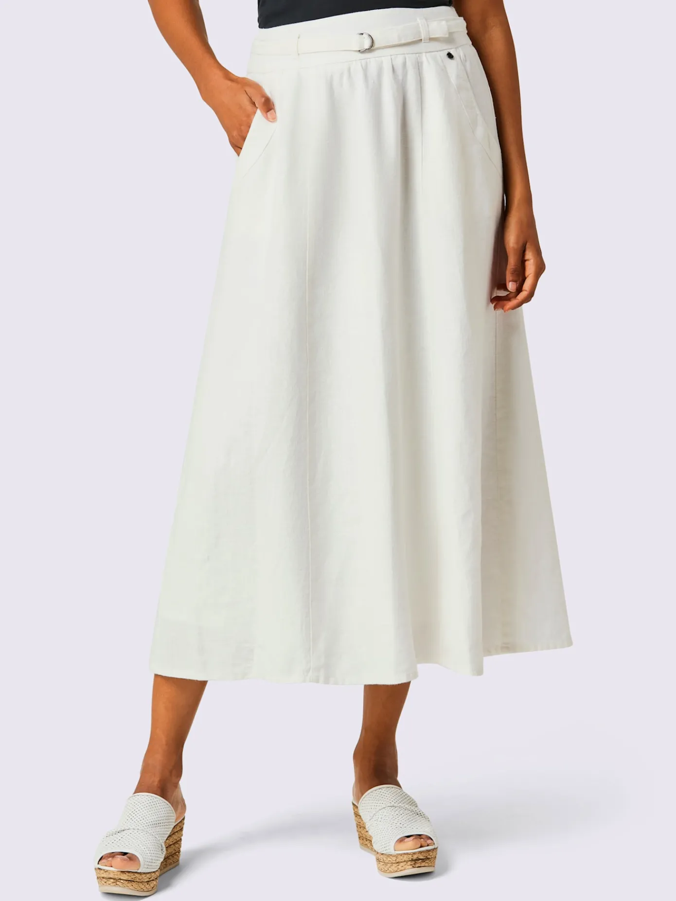 CREATION L PREMIUM Jupes<Jupe estivale pur lin