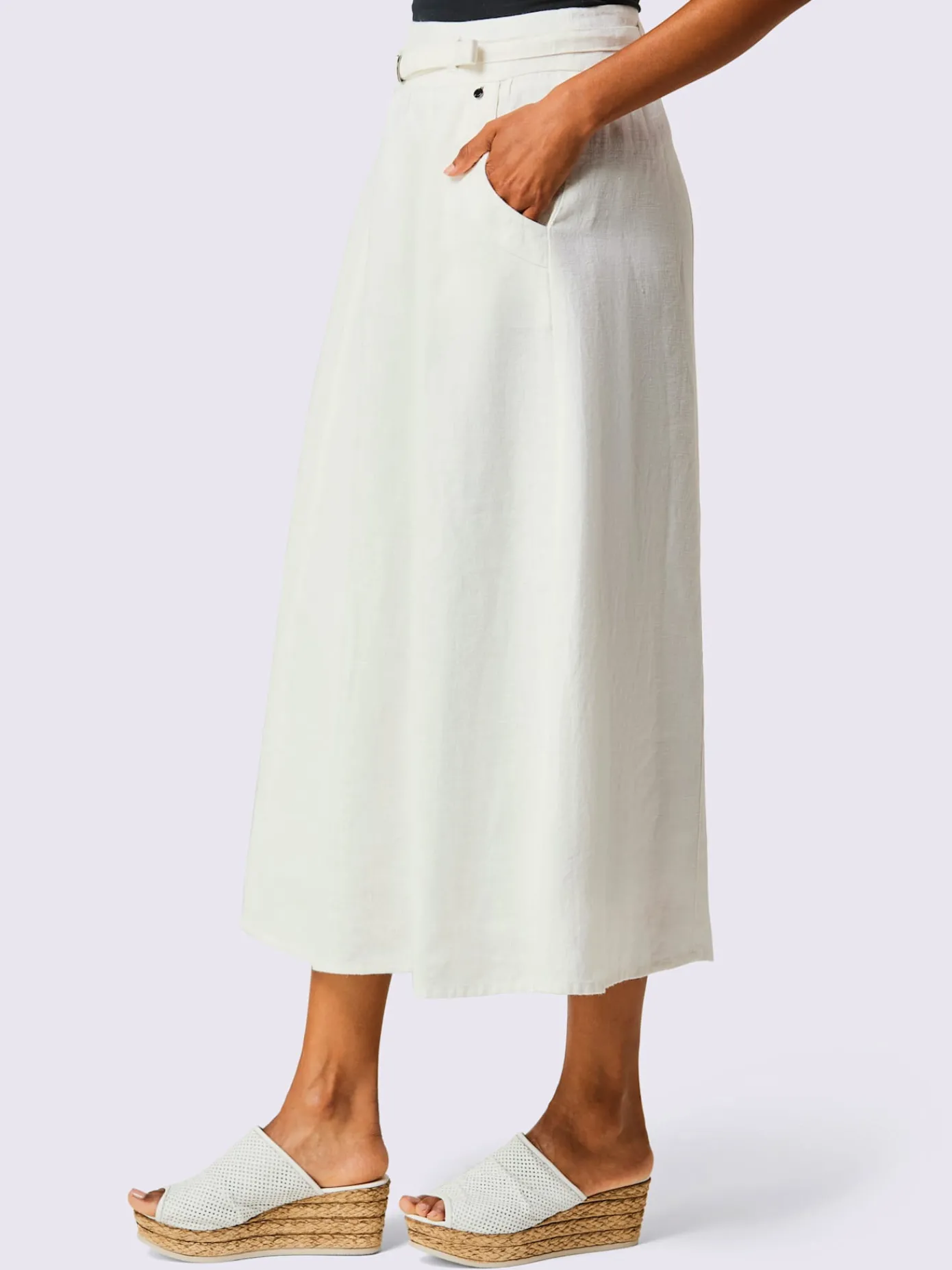 CREATION L PREMIUM Jupes<Jupe estivale pur lin