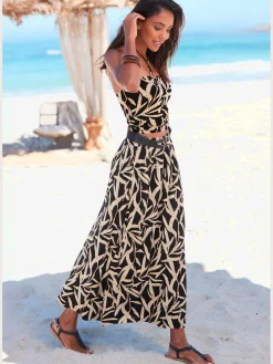 s.Oliver Jupes<Jupe longue ceinture élastique confortable