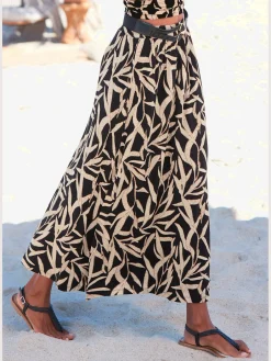 s.Oliver Jupes<Jupe longue ceinture élastique confortable