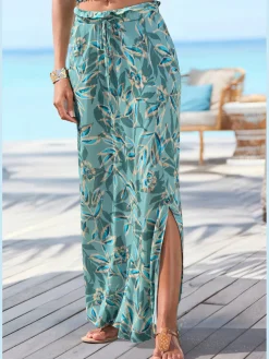 Vivance Jupes<Jupe longue ceinture paperbag tendance