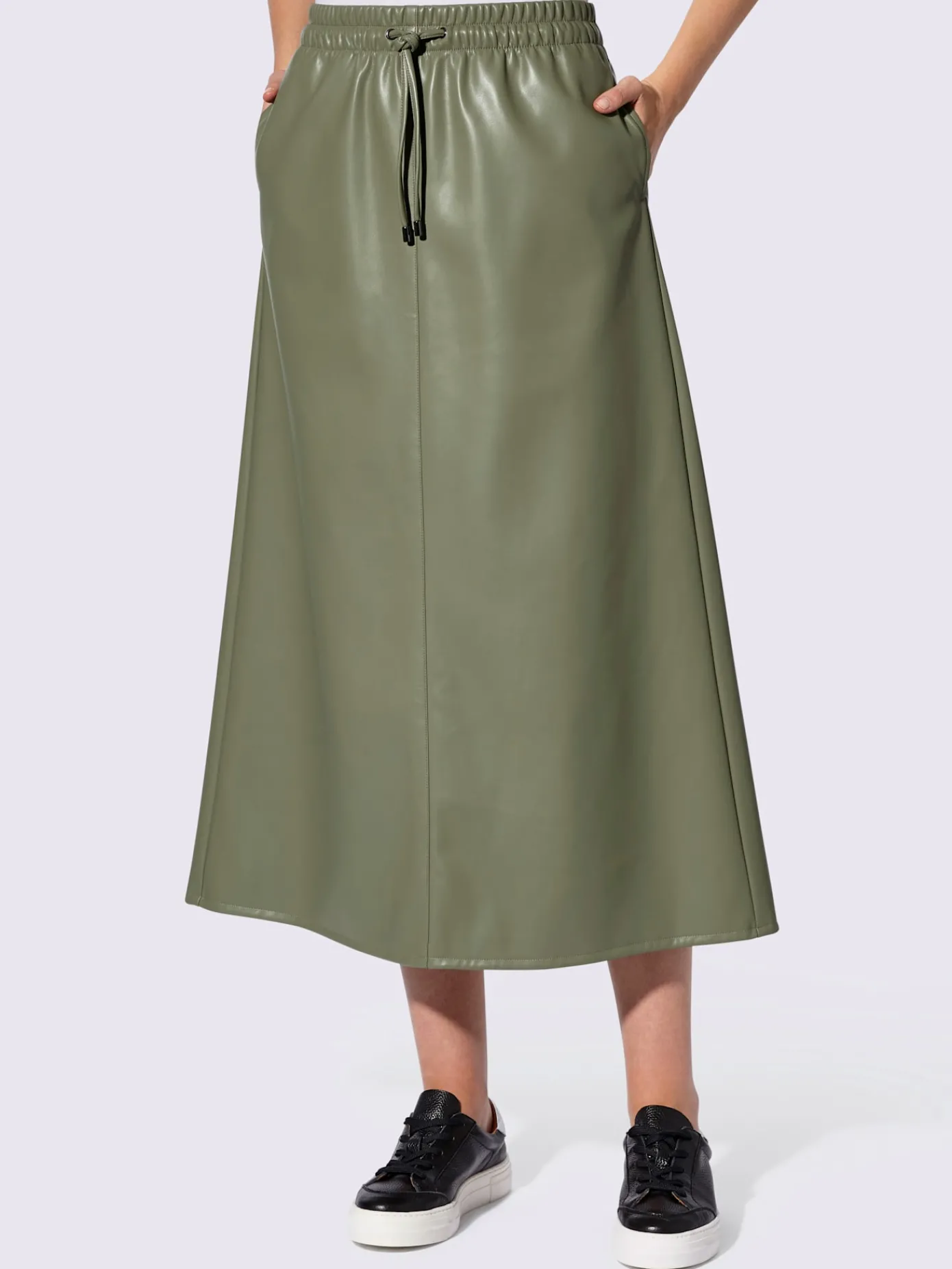 Rick Cardona Jupes<Jupe longue imitation cuir souple