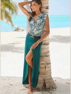 LASCANA Jupes<Jupe longue large ceinture doublée