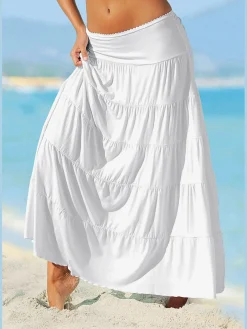 Beachtime Jupes<Jupe longue volants doux et fluide
