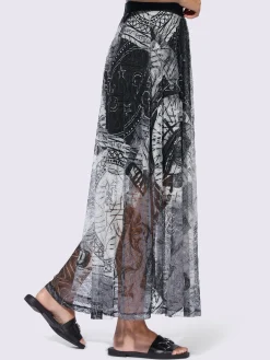 Mandarin Jupes<Jupe maille imprimé mode