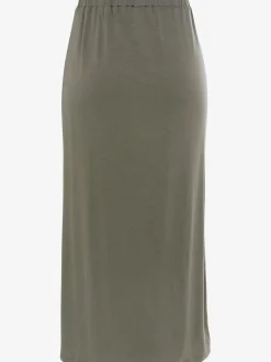 Buffalo Jupes<Jupe midi bords côtes intégrés avec élastique au dos