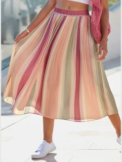 Vivance Jupes<Jupe plissee bords-côtes extensibles intégrés