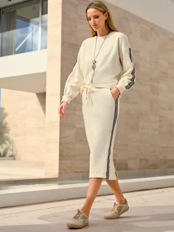 Rick Cardona Jupes<Jupe sweat ceinture élastique, coulisse et lien à nouer