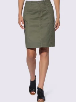 Linea Tesini Jupes<Jupe tissée coupe en a