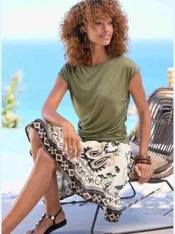 Buffalo Jupes<Jupe tissée coupe évasée classique