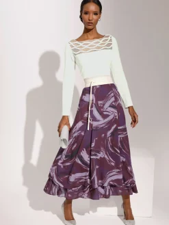 Creation L Jupes<Jupe évasée pur modal