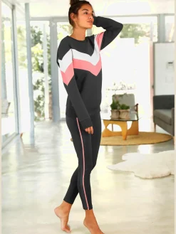 H.I.S Pantalons<Legging avec rayures latérales contrastées