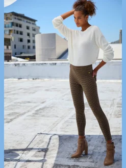 LASCANA Pantalons<Legging brillant à carreaux