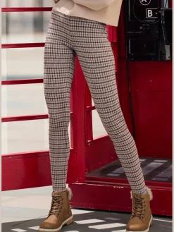 LASCANA Pantalons<Legging caleçon mode avec motif pied-de-poule coloré