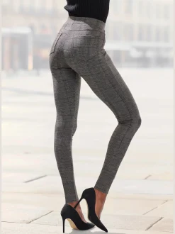 LASCANA Pantalons<Legging caleçon tendance à carreaux