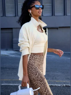 Buffalo Pantalons<Legging évasé à imprimé léopard