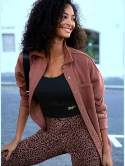 Buffalo Pantalons<Legging évasé à imprimé léopard