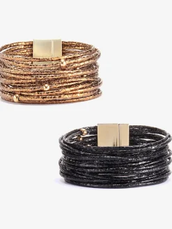LASCANA Bijoux<Lot de 2 bracelets magnétiques à plusieurs rangées